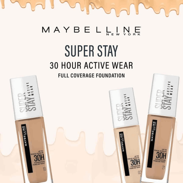 MAYBELLINE SUPER STAY LONGWEAR LIQUID FOUNDATION
